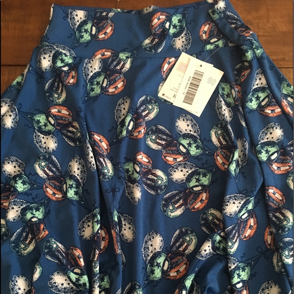 NWT Girl’s LuLaRoe Size 12 Azure Patriotic July 4
